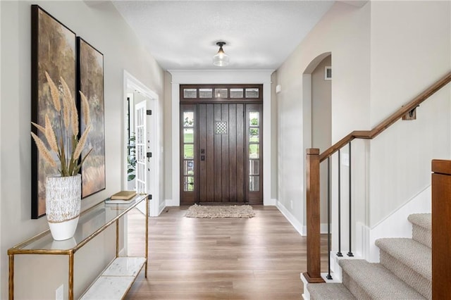 entryway featuring light wood-type flooring