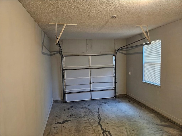 garage with baseboards