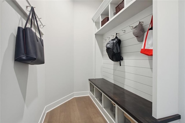 mudroom featuring hardwood / wood-style flooring