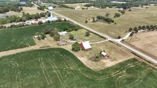 bird's eye view with a rural view