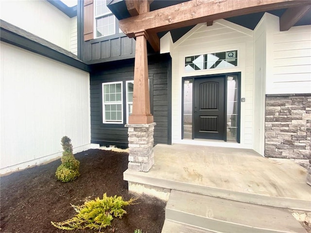 view of doorway to property