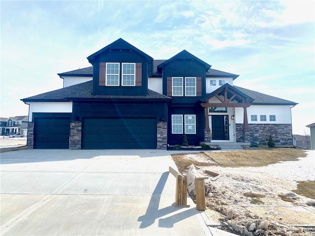 view of front of home featuring a garage