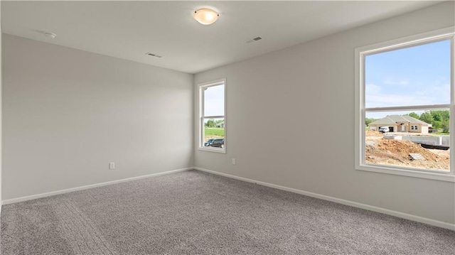 view of carpeted spare room