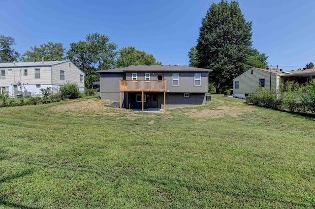 view of yard featuring a deck