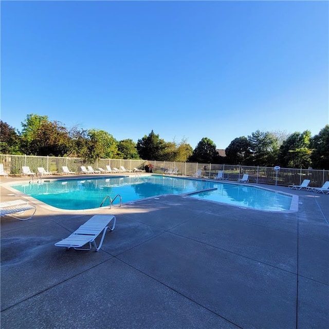 view of pool featuring a patio area