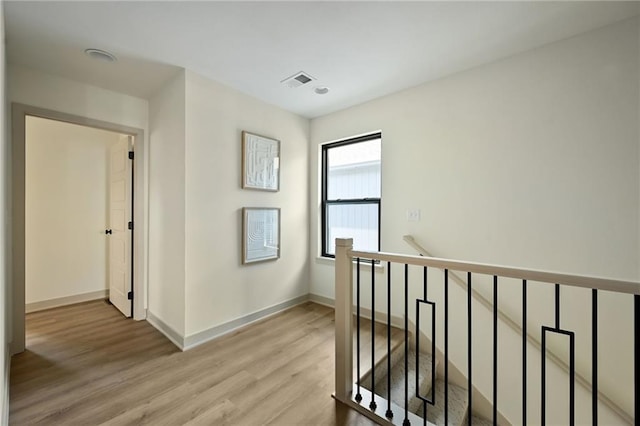 hallway featuring light wood-type flooring