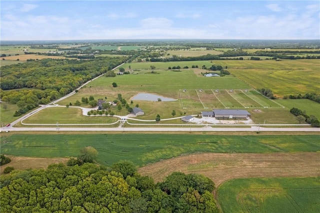 drone / aerial view featuring a rural view