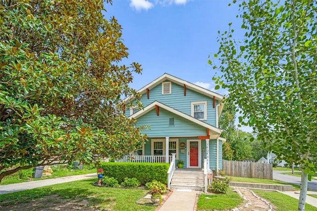 view of front of home with a porch