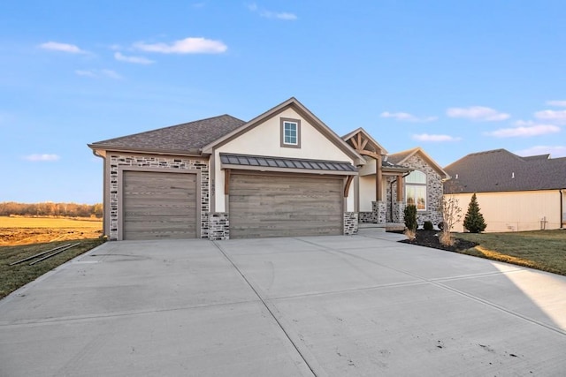 view of front of home featuring a garage