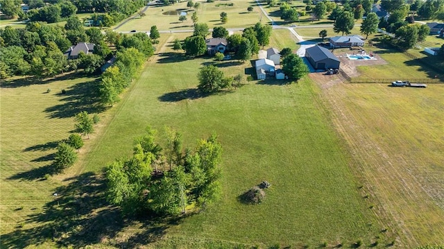 bird's eye view featuring a rural view