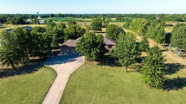 bird's eye view featuring a rural view