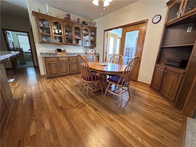 dining room featuring wood-type flooring