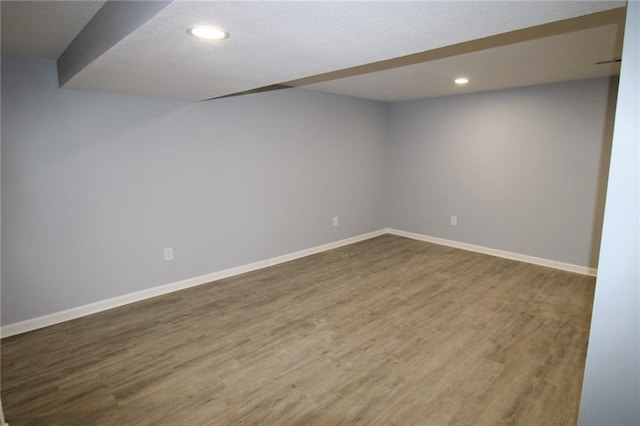 empty room featuring hardwood / wood-style floors