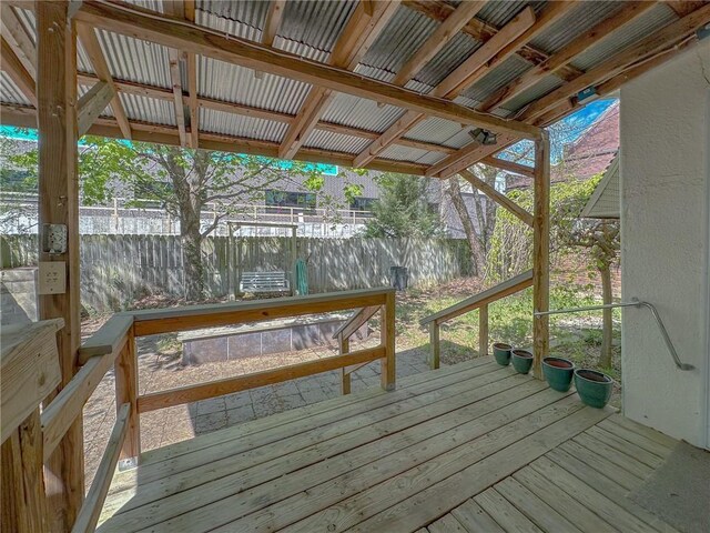 view of wooden terrace