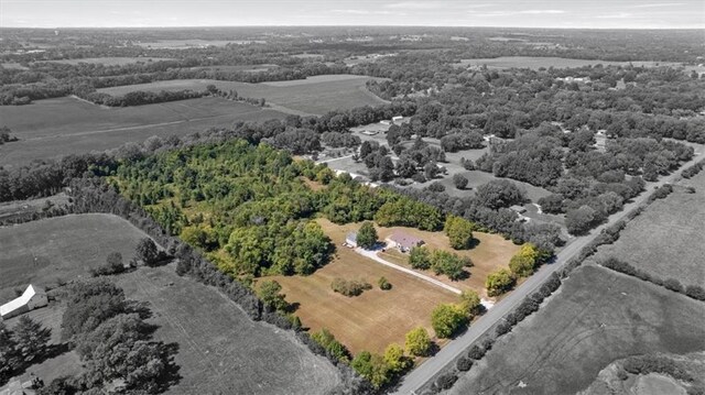 bird's eye view featuring a rural view