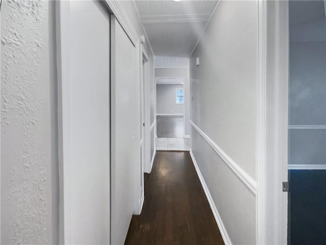 corridor with wood finished floors