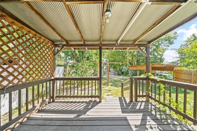 view of wooden terrace