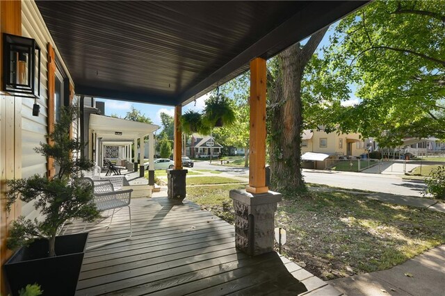 view of wooden deck