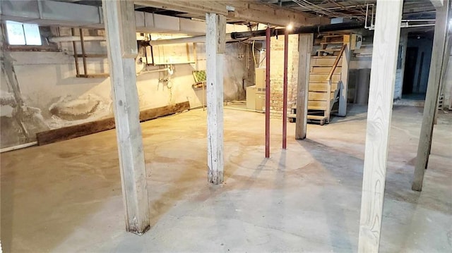 view of basement