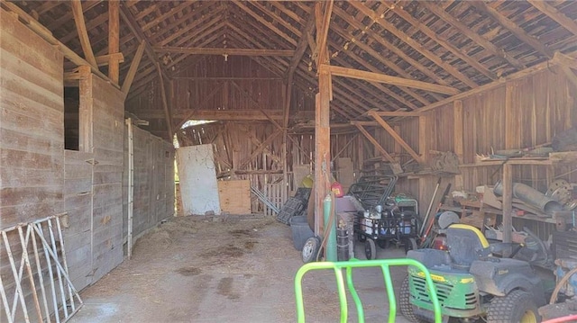 miscellaneous room with vaulted ceiling