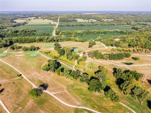 bird's eye view featuring a rural view