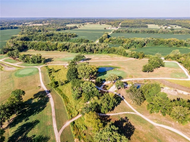 aerial view with a rural view