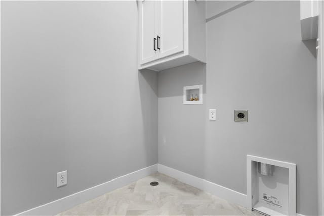 1511 SW Arbor Park Dr, Lees Summit, MO 64082 - washroom featuring cabinet space, hookup for an electric dryer, and washer hookup