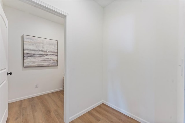 empty room featuring light hardwood / wood-style flooring