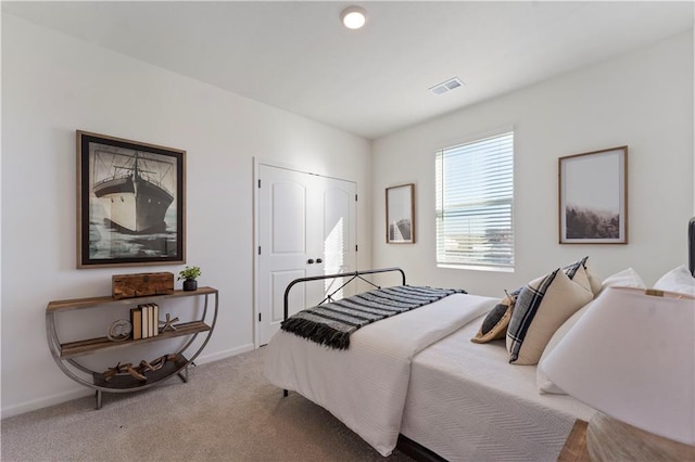 view of carpeted bedroom