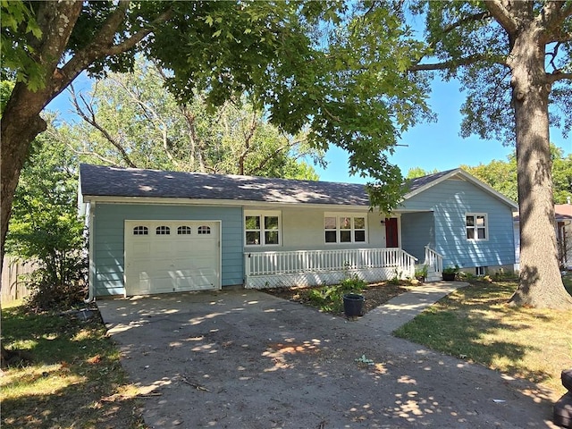 ranch-style house with a garage