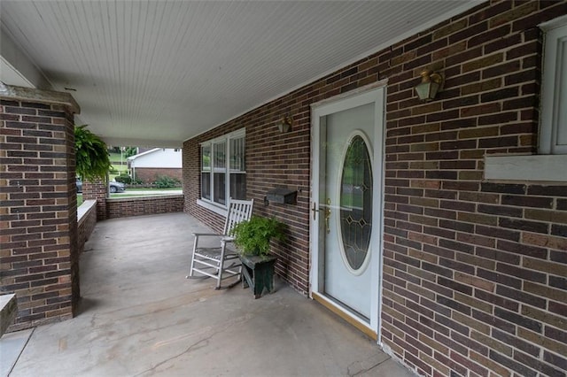 view of patio featuring covered porch