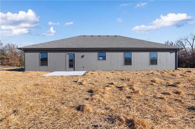 back of property featuring a patio