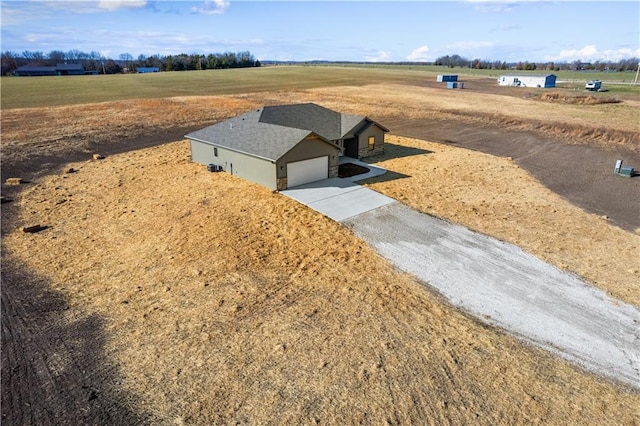 drone / aerial view featuring a rural view