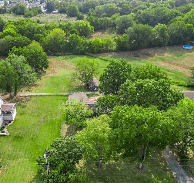 drone / aerial view with a rural view