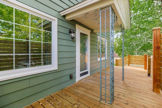 view of wooden deck