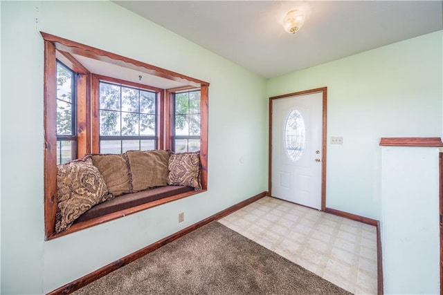 view of carpeted entryway