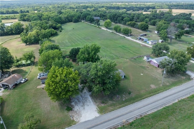 aerial view featuring a rural view