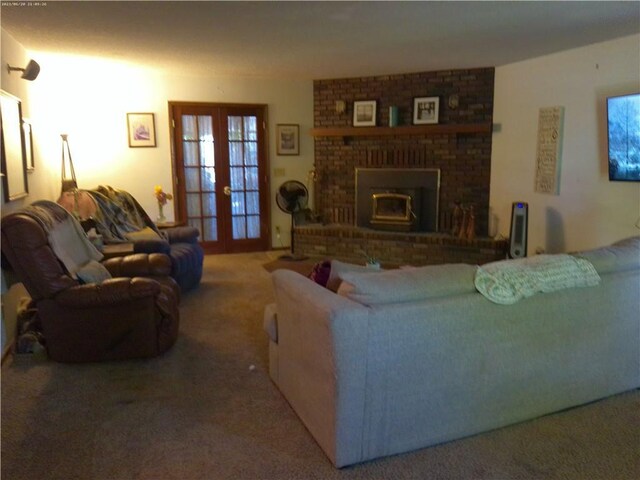 27061 Willow Dr, Paola, KS 66071 - living area featuring carpet and french doors