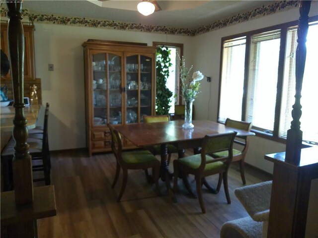 27061 Willow Dr, Paola, KS 66071 - dining space with plenty of natural light and wood finished floors