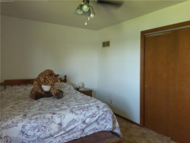 27061 Willow Dr, Paola, KS 66071 - carpeted bedroom featuring ceiling fan