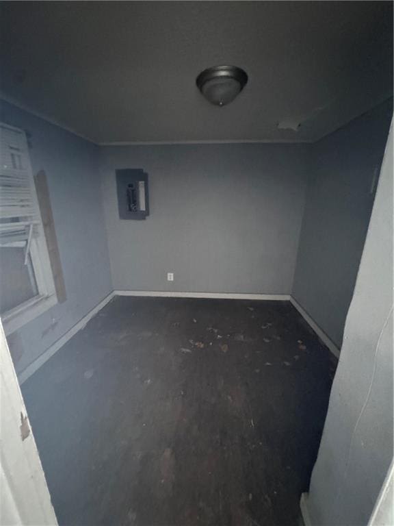 empty room featuring electric panel