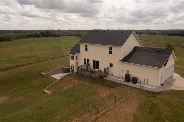 bird's eye view featuring a rural view