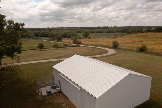 bird's eye view with a rural view