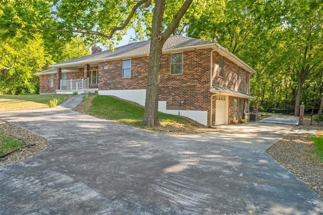 exterior space featuring a porch and central AC unit