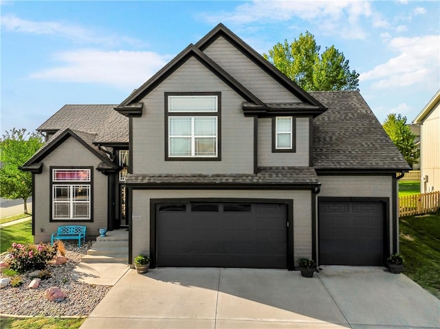 view of front of home featuring a garage