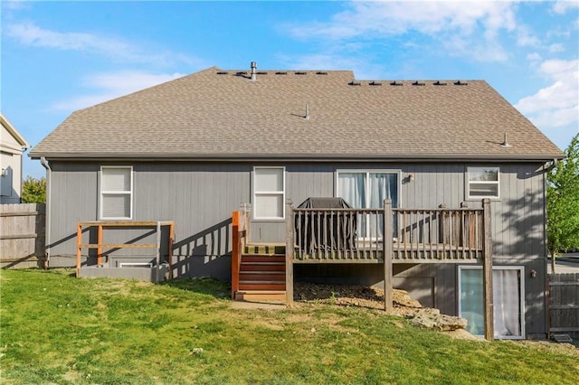 8500 NE 99th Ter, Kansas City, MO 64157 - rear view of house with a yard and a deck