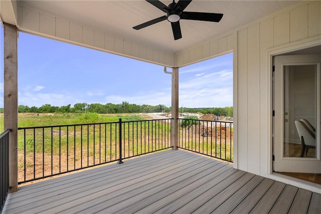 25010 W 142nd St, Olathe, KS 66061 - wooden deck featuring a ceiling fan