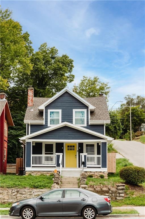 view of front of house with a porch