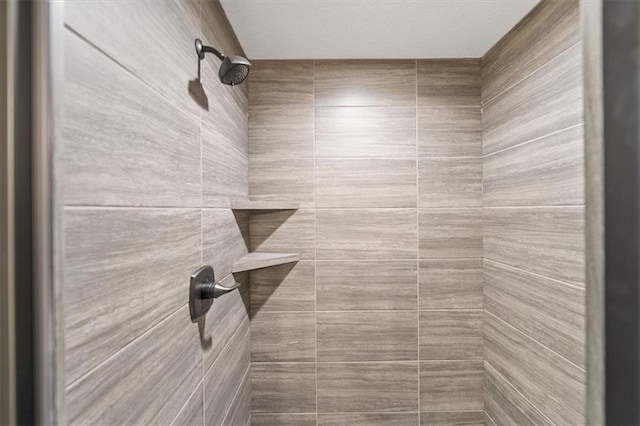 interior details with tiled shower