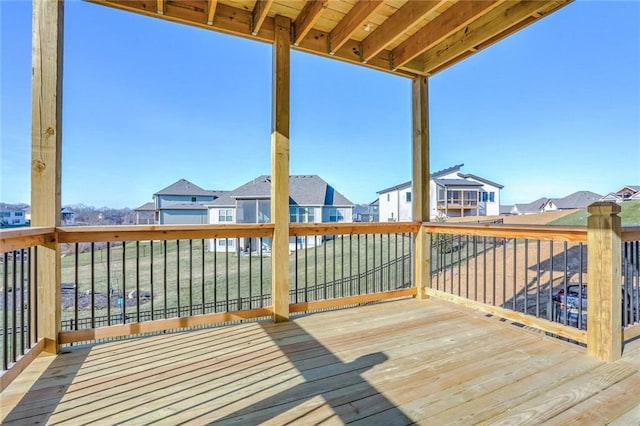 7090 NW Forest Lakes Dr, Parkville, MO 64152 - wooden deck featuring a residential view